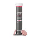 4Endurance Pro Energy Boost - 20 effervescent tablets raspberry flavor, black tube with white and red text on white background.
