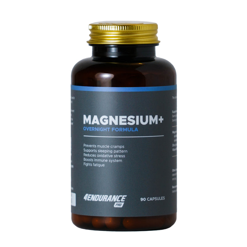 Magnezij+ 4Endurance Pro supports sleep, recovery, strength, and the nervous system for better performance.