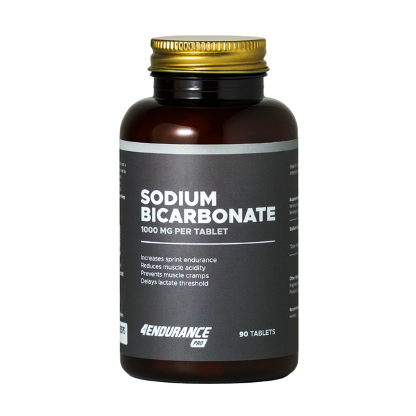 Soda baking soda 4Endurance Pro increases endurance for sprints, reduces muscle acidity, and prevents muscle cramps, helping regulate pH levels in the body.