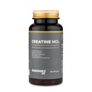 4Endurance Pro Creatine HCL - 60 capsules, dark brown bottle with gold cap, label showing key benefits, white background.