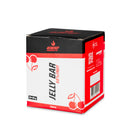 4Energy Jelly Bar Box - 10 x 25g cherry flavor, isolated packaging shot with red and white design and cherry illustration.