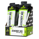 4Energy 4Energy Gel Box - 18 x 66 g Apple flavor, green and white packaging with leaf illustrations and nutritional text.