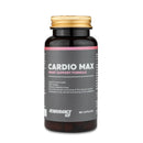 4Endurance Pro Cardio Max - 60 capsules heart support formula, black bottle with gold cap, pink accent, white background.